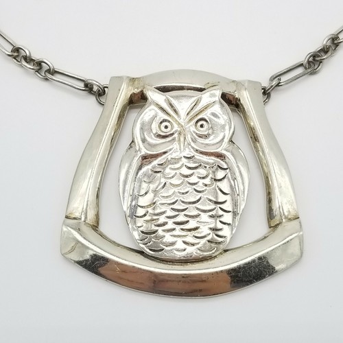 Collana con ciondolo - , gufo